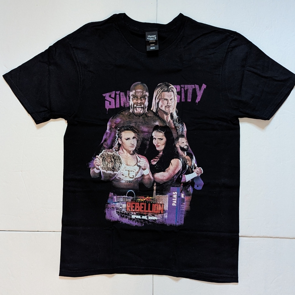 TNA Wrestling: Rebellion 2024. Women's Medium T Shirt. Used. WWE, Impact